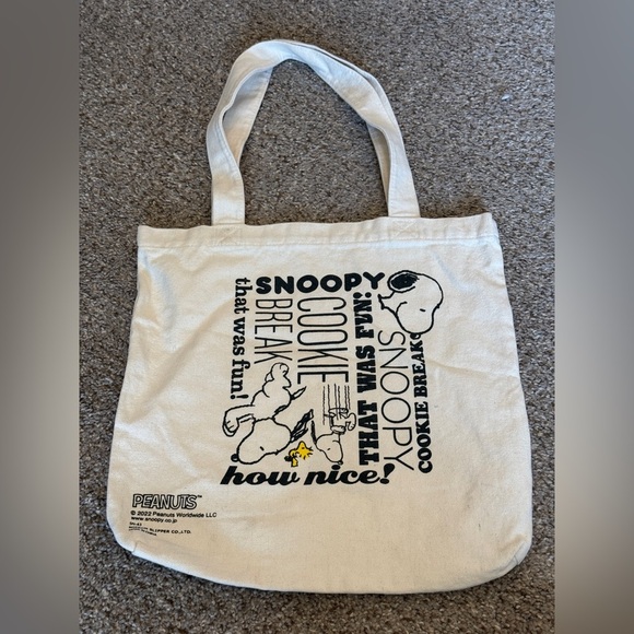 Peanuts Snoopy Canvas Tote Bag - Picture 2 of 6